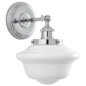 Classic white Wall Sconce with shiny chrome - Home Bath